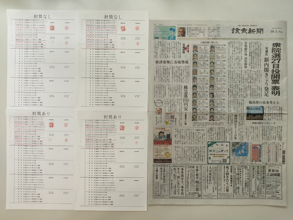 筆跡鑑定と印章鑑定の研究用試料の作成：2024年10月1日